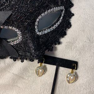 Earrings Rhinestone and faux pearl